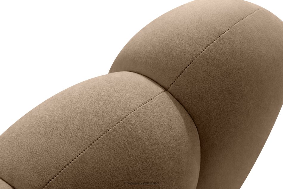 CORDA Čalúnená lavica s operadlom 200 cm béžový velúr béžová - obrázok 6