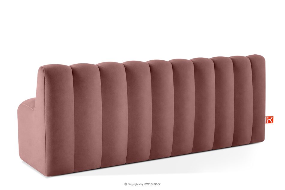 CORDA Čalúnená lavica s operadlom 200 cm ružový velúr ružová - obrázok 3