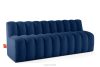 CORDA Čalúnená lavica s operadlom 200 cm tmavomodrý velúr tmavo modrá - obrázok 3